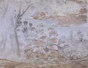 Claude Lorrain Figures behind Plants (mk17) Spain oil painting artist